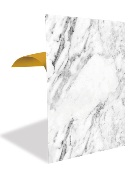 Kendinden Yapışkanlı Beyaz Mermer Desenli Pvc Panel 41X62 cm (12 Adet) 3 M²
