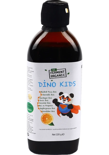 Dino Kids ( +1  Yaş) Probiyotik Organik   Pekmez Karışımlı Şurup 220 gr