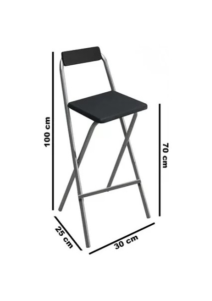 Katlanır Mutfak Sandalyesi Bar Taburesi Katlanır Koltuk Füme 1022