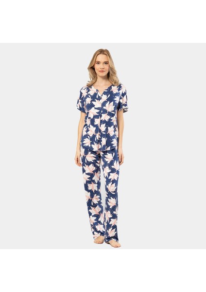 Patlı Örme Kısa Kol Pijama Takımı