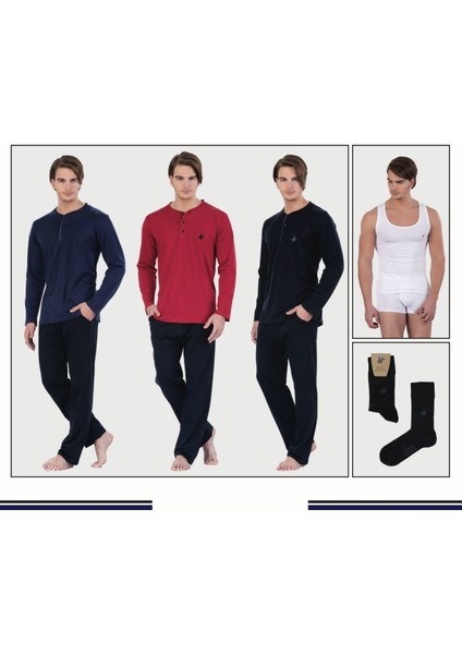Pijama Çamaşır Çorap Damat Set 873 modelleri
