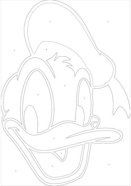 Sayılarla Boyama Seti Donald Duck 30X40 cm