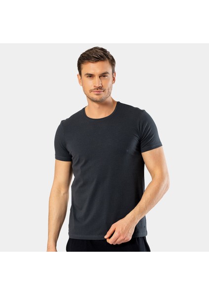 Erkek Bisiklet Yaka Likralı T-Shirt fırsatları