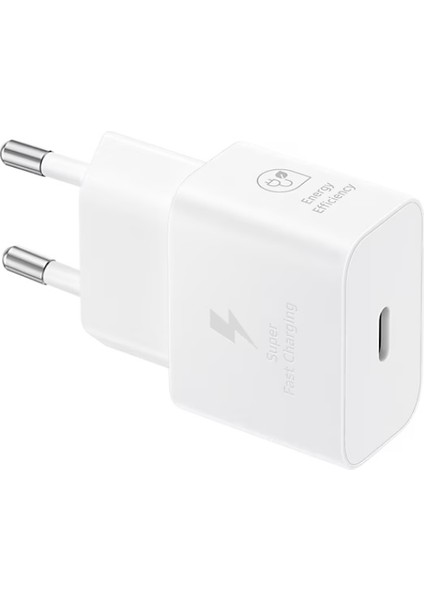 Galaxy Orjinal A05 A15 A25  EP-T2510N Type C Hızlı Şarj Adaptörü (25W) - Beyaz