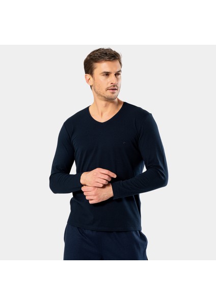 Erkek V Yaka Uzun Kollu T-Shirt fiyatları