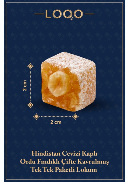 Bol Fındıklı %50 Çifte Kavrulmuş Lokum 1 kg (Tek Tek Paketli)