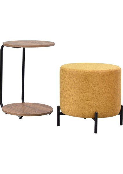 Çok Amaçlı Metal C Sehpa Puf Seti fiyatları