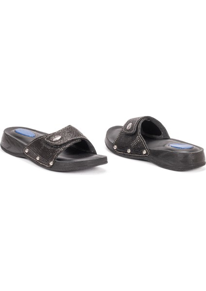 Kadın Deri Topuk Dikeni ve Kemik Çıkıntısı Anatomik Günlük Terlik modelleri