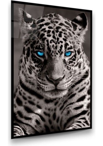 Cam Tablo, Dekoratif Baskı Leopar Dikey Cam Tablo