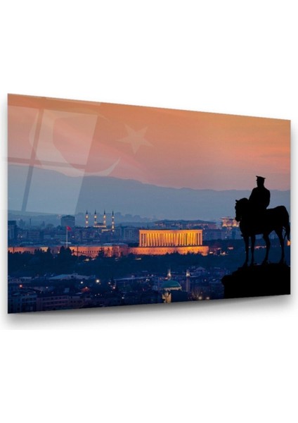Cam Tablo, Dekoratif Baskı Ankara Manzara Yatay Cam Tablo