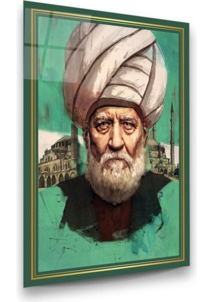 Cam Tablo, Dekoratif Baskı Mimar Sinan Dikey Cam Tablo