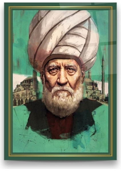 Cam Tablo, Dekoratif Baskı Mimar Sinan Dikey Cam Tablo