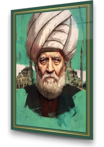 Cam Tablo, Dekoratif Baskı Mimar Sinan Dikey Cam Tablo
