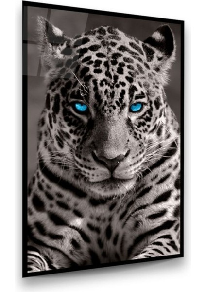 Cam Tablo, Dekoratif Baskı Leopar Dikey Cam Tablo