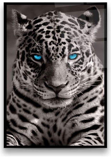 Cam Tablo, Dekoratif Baskı Leopar Dikey Cam Tablo