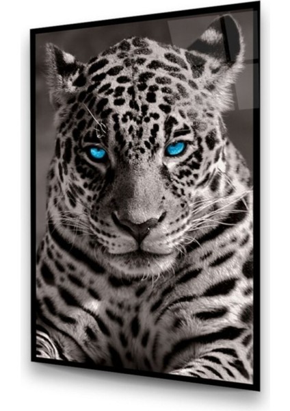 Cam Tablo, Dekoratif Baskı Leopar Dikey Cam Tablo
