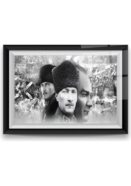 Cam Tablo, Dekoratif Baskı Atatürk Yatay Cam Tablo