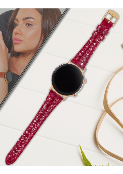 Huawei Watch Kırmızı Kadın Kordon Huawei Watch 4 Gt Gt 2 Gt 3 Pro 43MM Fashion Seramik Elegant 42MM 20MM Hakiki Deri Kayış modelleri