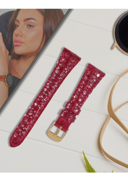 Huawei Watch Kırmızı Kadın Kordon Huawei Watch 4 Gt Gt 2 Gt 3 Pro 43MM Fashion Seramik Elegant 42MM 20MM Hakiki Deri Kayış