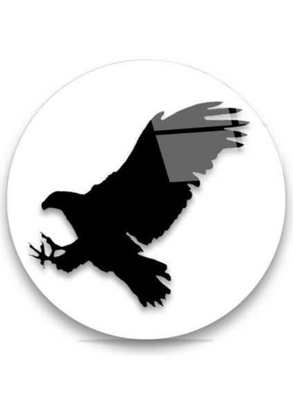 Cam Tablo, Dekoratif Baskı Kartal Yuvarlak Cam Tablo