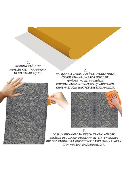 Kendinden Yapışkanlı Uzay Mermer Desenli Pvc Panel 41X62 cm (12 Adet) 3 M²