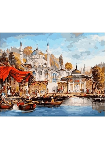 Bir Zamanlar Istanbul Kasnaklı Sayılarla Boyama Seti
