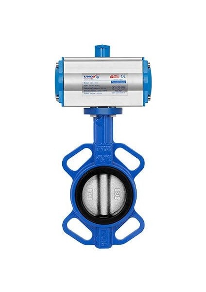 Dn 40-11/2"çift Etkili Pnömatik Aktüatörlü Wafer Tipi Kelebek Vana Nikel Klape