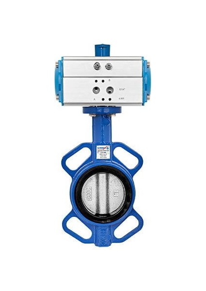 Dn 40-11/2"çift Etkili Pnömatik Aktüatörlü Wafer Tipi Kelebek Vana Nikel Klape