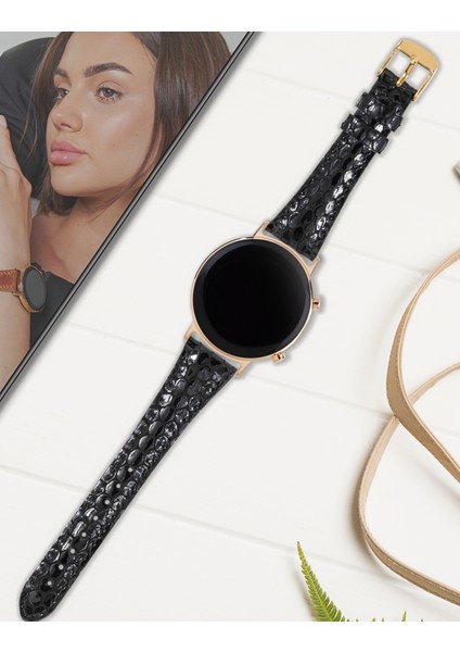 Huawei Watch Kadın Deri Kordon Huawei Watch 4 Gt Gt 2 Gt 3 Pro 43MM Seramik Elegant Fashion 42MM 20MM Hakiki Deri Kayış Siyah modelleri