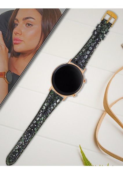 Huawei Watch Kadın Deri Kordon Huawei Watch 4 Gt Gt 2 Gt 3 Pro 43MM Fashion Seramik Elegant 42MM 20MM Hakiki Deri Kayış Yeşil modelleri