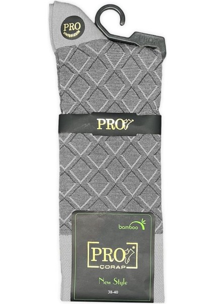 G.poti Bambu Erkek Çorabı Gri (17005-R5)