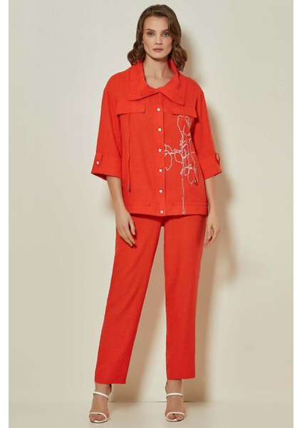 Truvakar Kol Mercan Dokuma Ceket