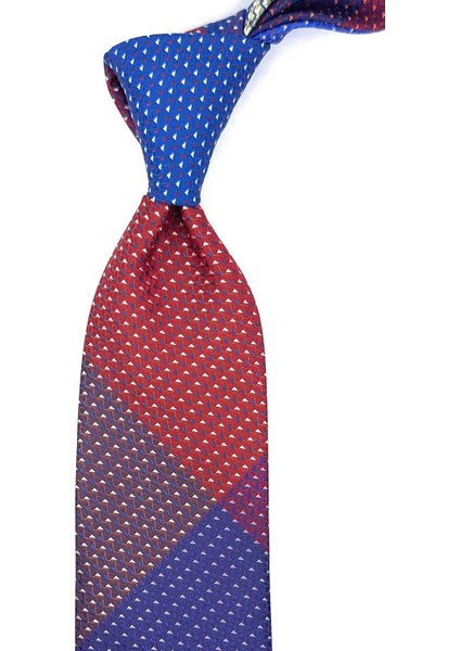 Nokta Desen Çok Renkli Patchwork Klasik Kravat KK12189