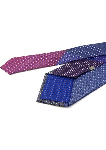 Nokta Desen Çok Renkli Patchwork Klasik Kravat KK12189