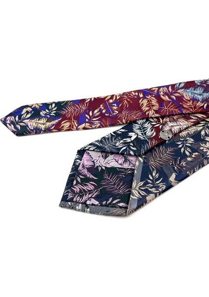 Çiçek Desen Çok Renkli Patchwork Klasik Kravat KK12224
