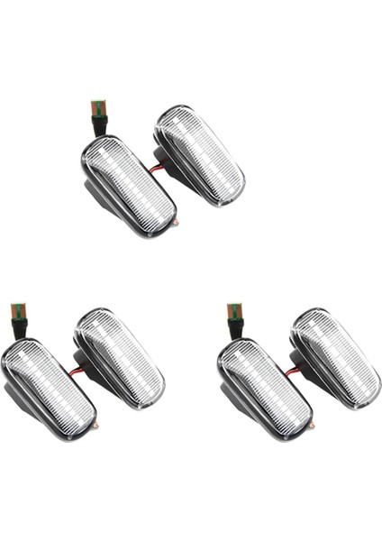 6x Araba LED Dinamik Yan Işaretleyici Sinyal Lambası Işık Dönüş Lambası Accord-V Fit Jazz Odyssey Beyaz (Yurt Dışından)
