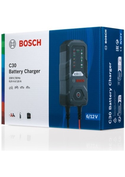 C30 Akü Şarj Cihazı 6/12V