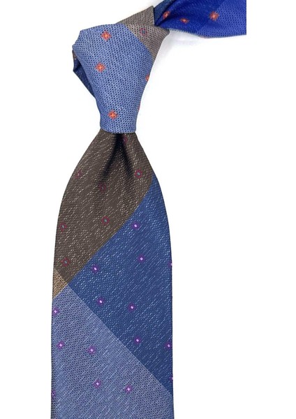 Kum Desen Çok Renkli Patchwork Klasik Kravat KK12167