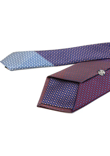 Nokta Desen Çok Renkli Patchwork Klasik Kravat KK12208
