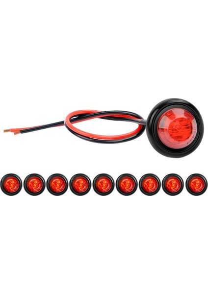 10 Adet 3/4 Inç Yuvarlak LED Gümrükleme Işıkları Kamyon Yan Işıklar LED Yan Sinyal Işıkları Kamyon Rv Araba Otobüs Römork Karavan (Yurt Dışından)