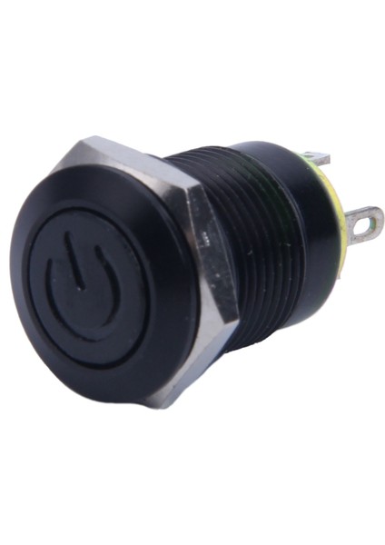 12 V 2A 9.5mm LED Metal Kap Güç Anlık Basmalı Düğme Anahtarı Araba Dıy Modifiye, Sarı (Yurt Dışından)