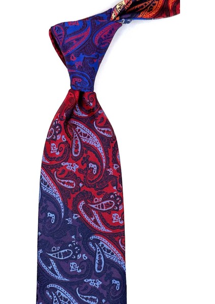Şal Desen Çok Renkli Patchwork Klasik Kravat KK12211