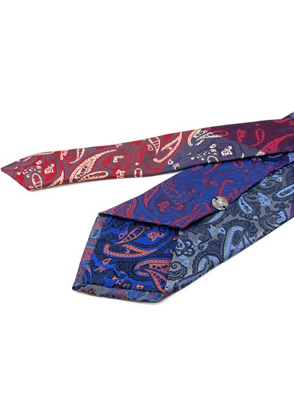 Şal Desen Çok Renkli Patchwork Klasik Kravat KK12211