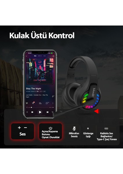 GR230 7.1 Neon Ledli Gaming Oyuncu Mikrofonlu Kulaklık Çok Modlu (Bluetooth, 2.4ghz, Kablolu)