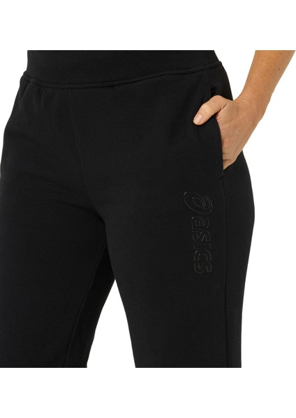 Asics Logo Sweatpant Kadın Siyah Eşofman Altı 2032C844-002