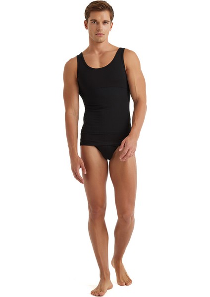 9209 ERKEK KORSELİ SİYAH ATLET fiyatları