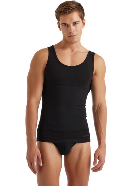 9209 ERKEK KORSELİ SİYAH ATLET