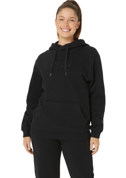 Asics Logo Oth Hoodie Kadın Siyah Sweatshirt 2032C845-002