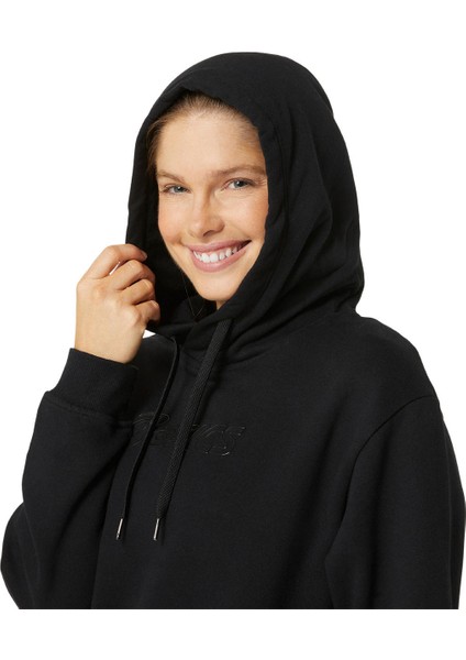 Asics Logo Oth Hoodie Kadın Siyah Sweatshirt 2032C845-002