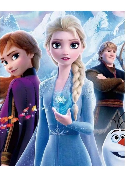 Karlar Ülkesi Kasnaklı Sayılarla Boyama Seti